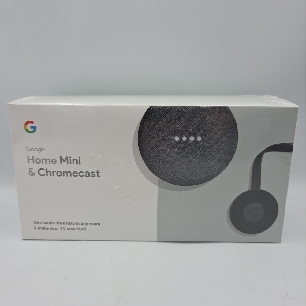 Sealed Google Home Mini + Google Chromecast Bundle